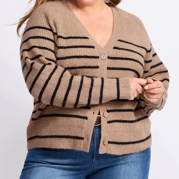 THREAD & SUPPLY
Annie Stripe Cardigan (size 2X) - Picture 2 of 10